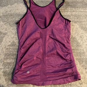 Lululemon Purple Stretch Tank Cinched Sides Size 6